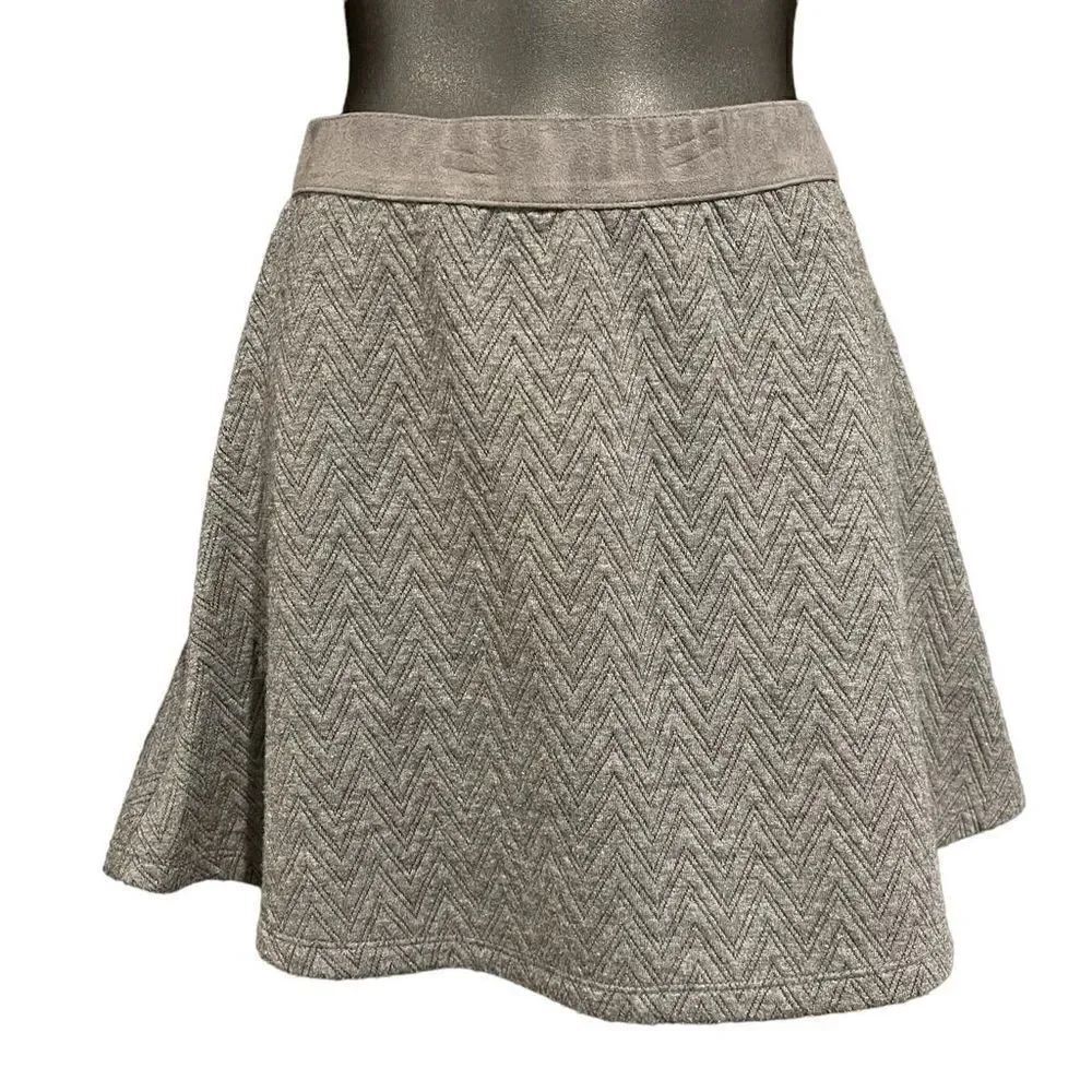 Candie’s Gray Zig-Zag Faux Suede Skirt Junior’s XS